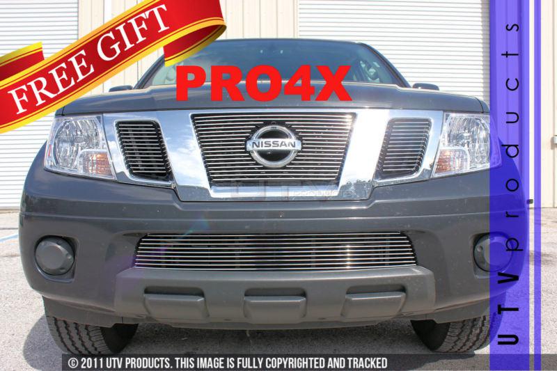 2011 - 2013 nissan pro4x frontier 4pc combo chrome billet grille kit pro-4x