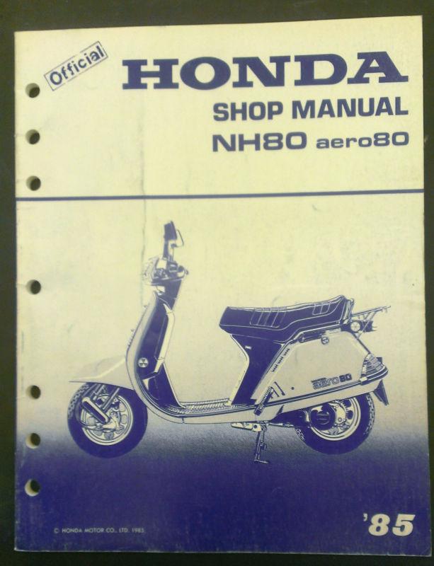 Honda genuine shop / service manual for 1985 nh80 aero 80