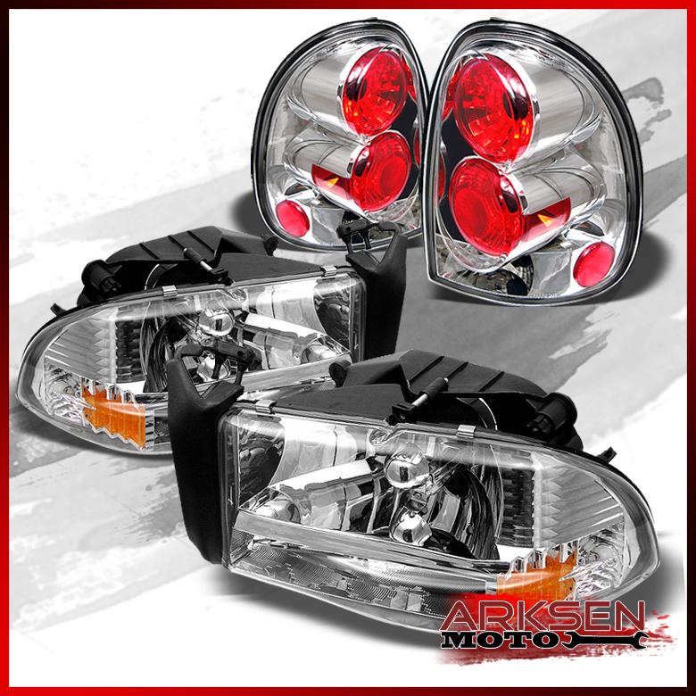 98-03 durango 2in1 clear headlights w/corner signal+ clear tail lights combo set