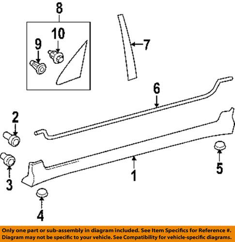 Toyota oem 6011712010 exterior-pillar cover