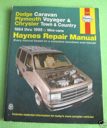 Haynes repair manual 84-95 chrysler products mini-vans