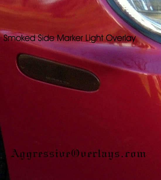 Dodge neon smoked side marker light overlays srt 4 vinyl film smoke