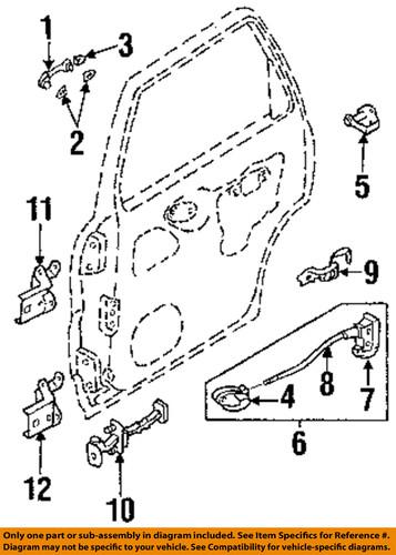 Mazda oem zzc07333066 lock & hardware-rear door-latch assembly