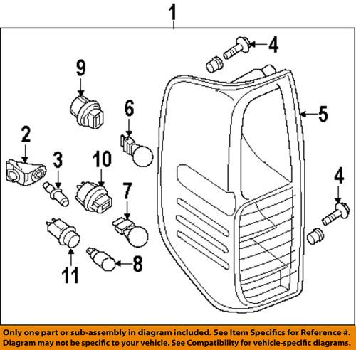 Nissan oem 262719b90a tail light bulb-tail lamp bulb