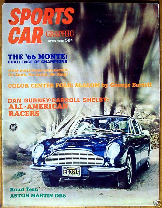 Scg apr 1966 aston martin db6 opel kadett sport coup shelby gt 350 chaparral 2-d