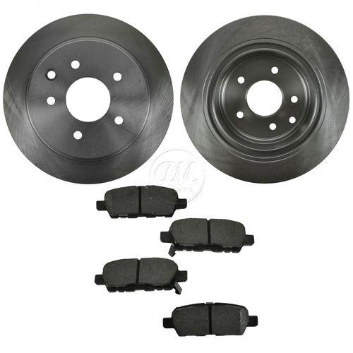 Nissan altima maxima rear disc brake pads & rotors kit set premium semi metallic