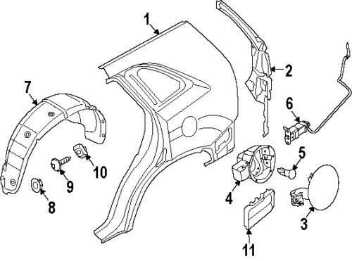 Kia 695102p000 genuine oem factory original fuel door