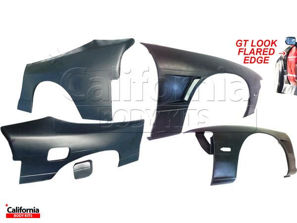 Cbk frp gt flared wide body 30/50mm fenders 4pc 3dr nissan 240sx 89-94 new