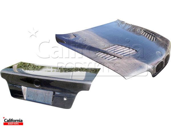 Cbk frp gtr louvered hood kit auto body & oem trunk bmw 5-series e39 97-03 new