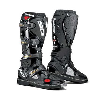 Sidi crossfire ta black motocross off-road boots size eur 44 us 10