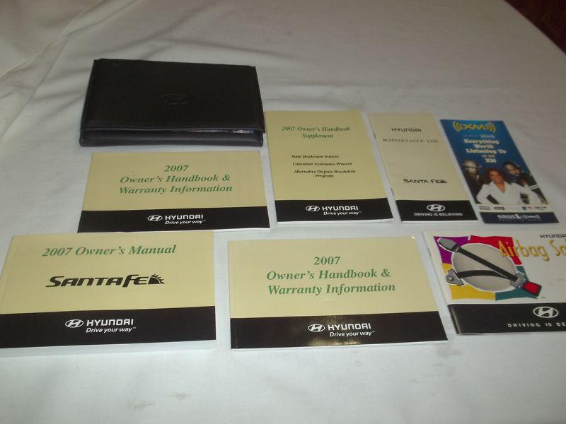 2007 hyundai santa fe owner manual 8/pc.set & black hyundia premium factory case