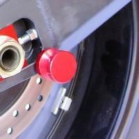 Aluminium paddock stand bobbins m8  in red  by probolt