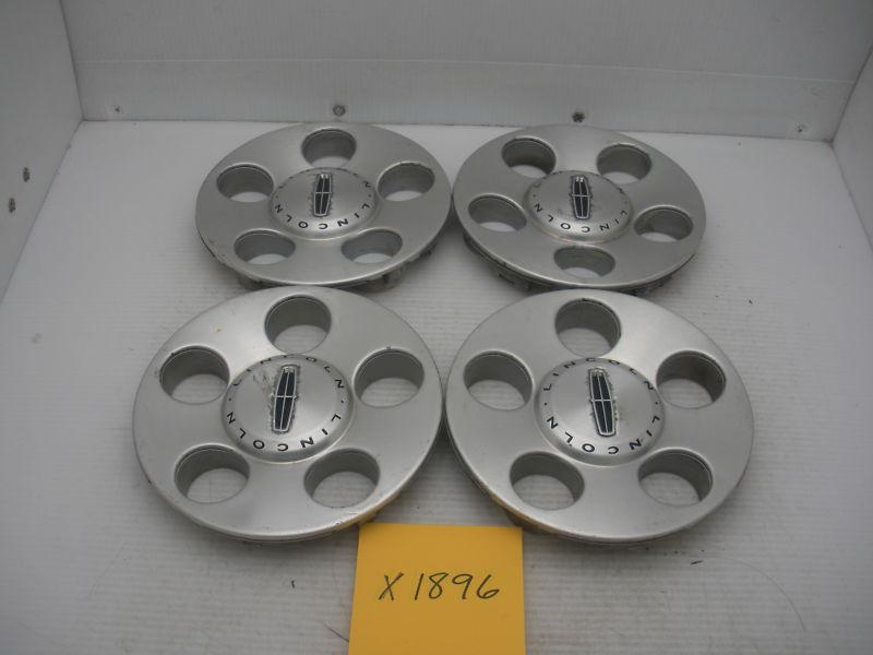 Set of 4 03 04 05 lincoln ls 3w43-1a096 machined center caps hubcaps