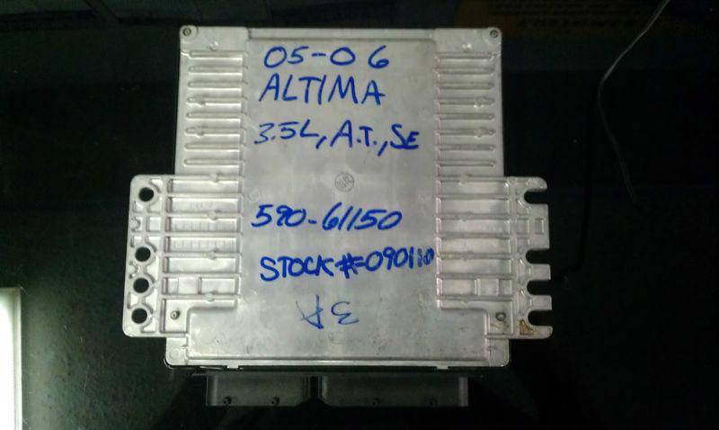 Nissan altima 3.5l ecu, fr lower console, at, se, 590-61150   