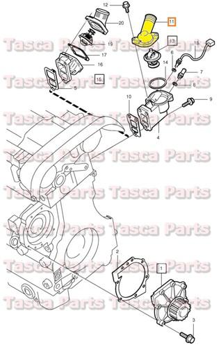 Brand new oem thermostat connection pipe 1992-2009 volvo 960  c70 s40 s60 s80