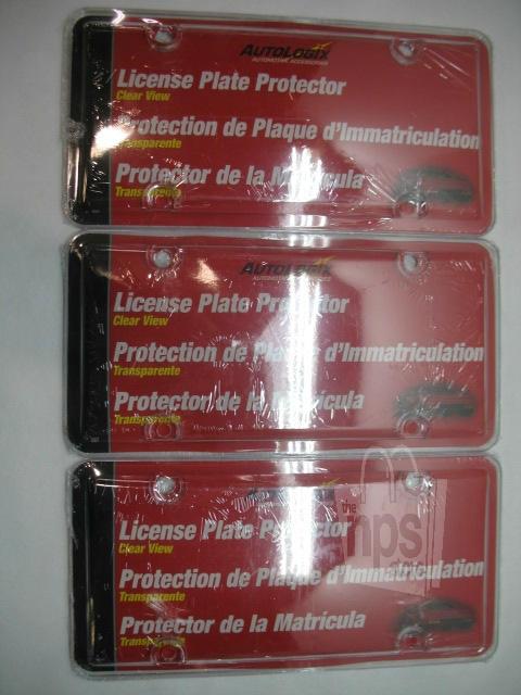 Autologix 8307 clear view license plate covers slightly domed lot of 3 new
