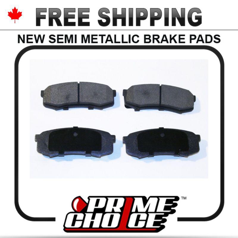 New premium complete set of rear metallic disc brake pads with shims