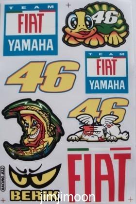 46 yamaha team red yellow sticker decal helmet dirt bike  motorcycle graphic 65