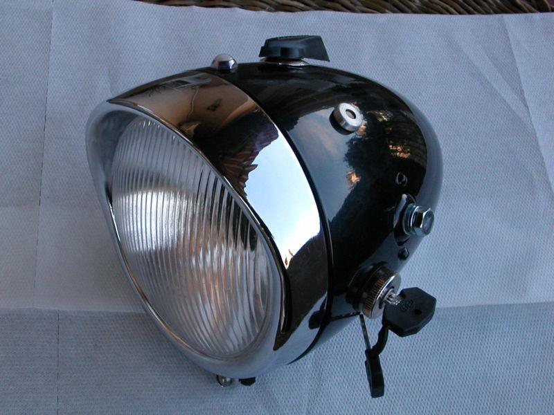 Black painted headlamp for ducati single scrambler 250 350 450  - perfect -