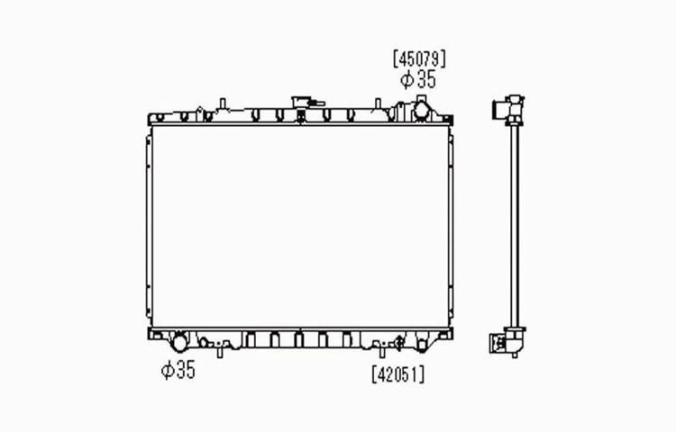 Replacement radiator 02-06 nissan altima auto transmission 3.5l v6 214608j100