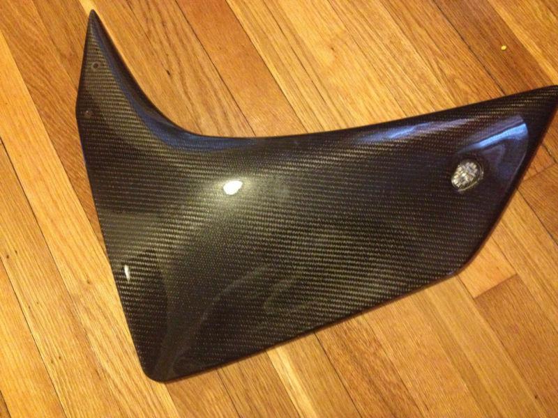 07 08 yamaha yzf r1 1000 left side mid carbon fiber fairing cowl 2007 2008