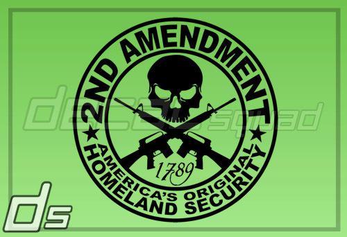 2nd amendment 12" vinyl decal truck car americas original homeland security nra