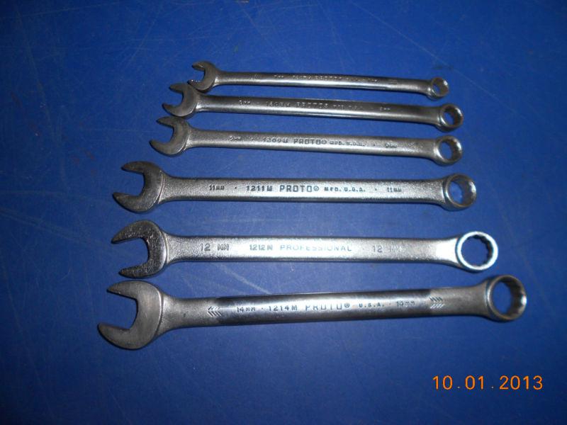 6 proto professional metric combination wrenches small sizes free usa shipping! 