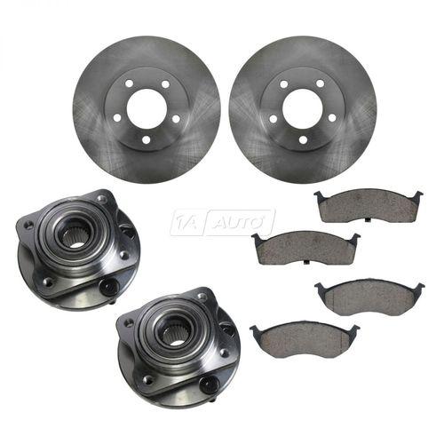 Front wheel hub ceramic brake pad rotor kit set for town & country caravan