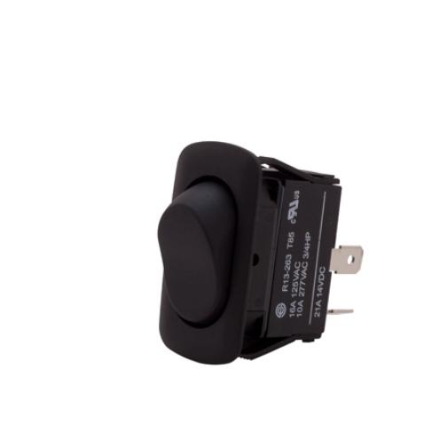 Momentary single pole euro style rocker switch