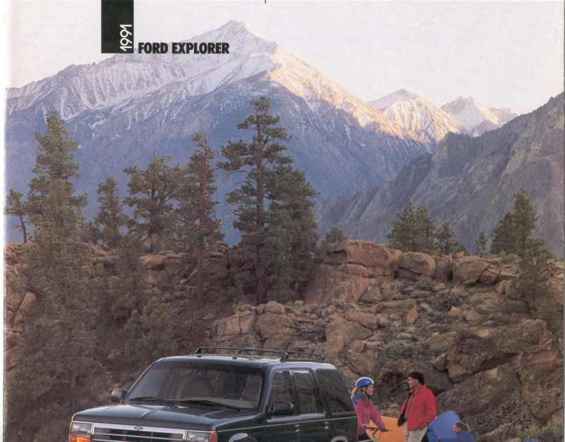 1991 ford truck explorer sales brochure folder fdt-9101 original excellent cond