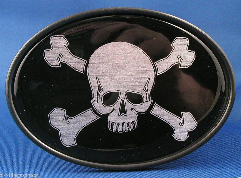 Skull & crossbones trailer hitch cover truck rv atv car new pirate hd plastic