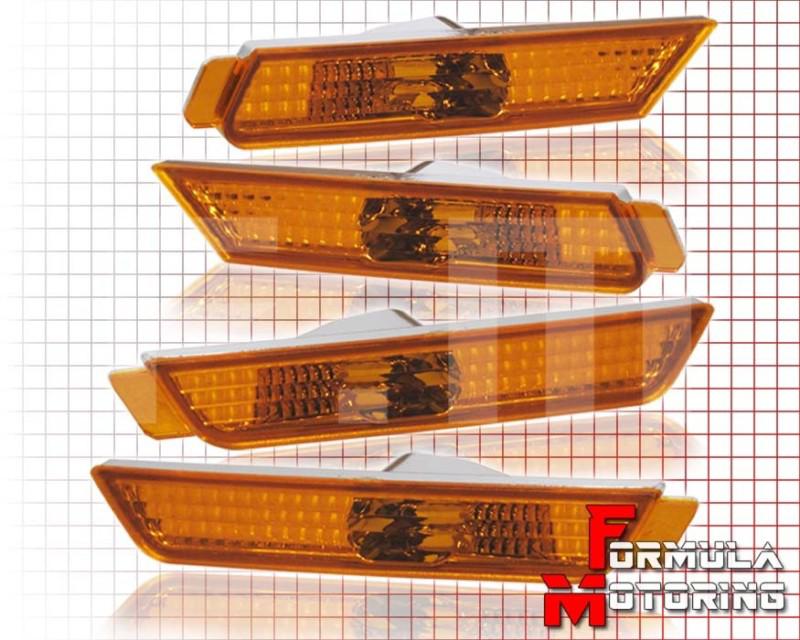 Amber dome left right front rear fender side marker lights camaro 10-12 ss lt ls