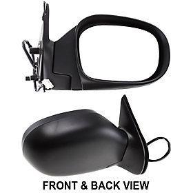 Textured black power heated side view door mirror assembly passenger's right