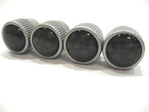 Porsche wheel valve stem caps carbon fiber oem genuine porsche part