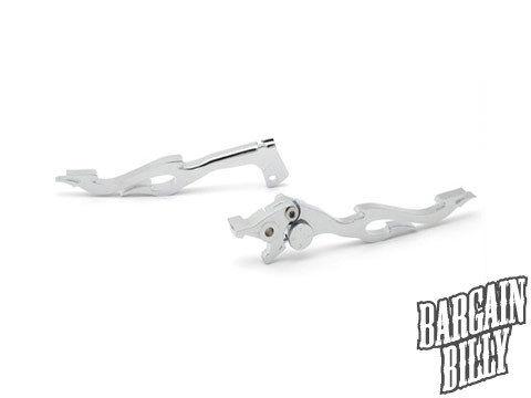 Suzuki chrome brake / clutch flame hand levers - gsxr 600 750 sv650 katana