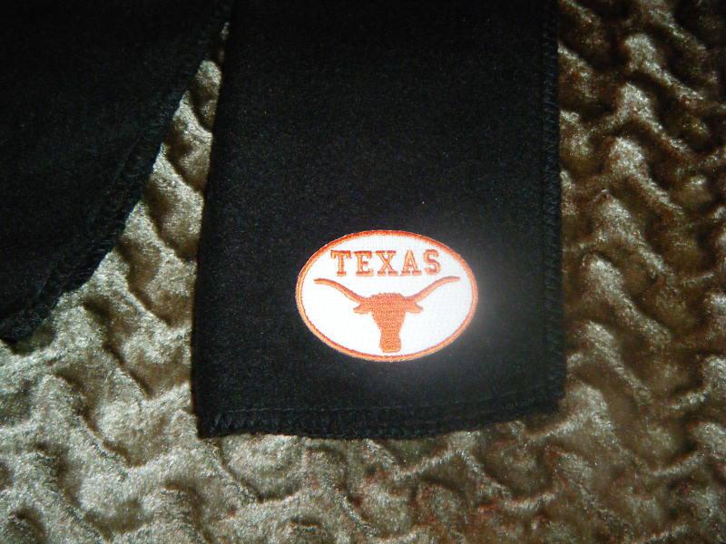 Texas longhorns  black fleece scarves scarfs scarf  - 9" x 60" college ncaa