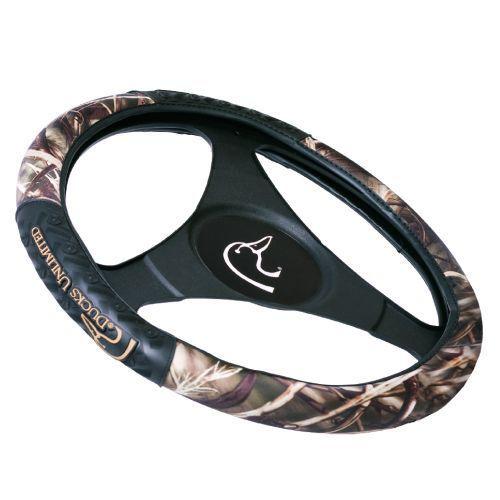  dsw3701 ducks unlimited steering wheel cover w/ realtree 4-max camo