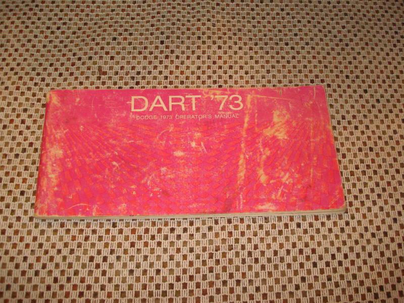 1973 dodge dart owners manual original glove box book