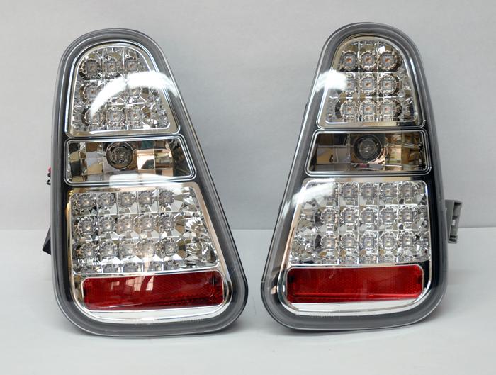 Mini cooper 2005-2006 led crystal tail lights - clear