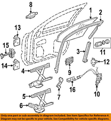 Gm oem 15922914 window regulator