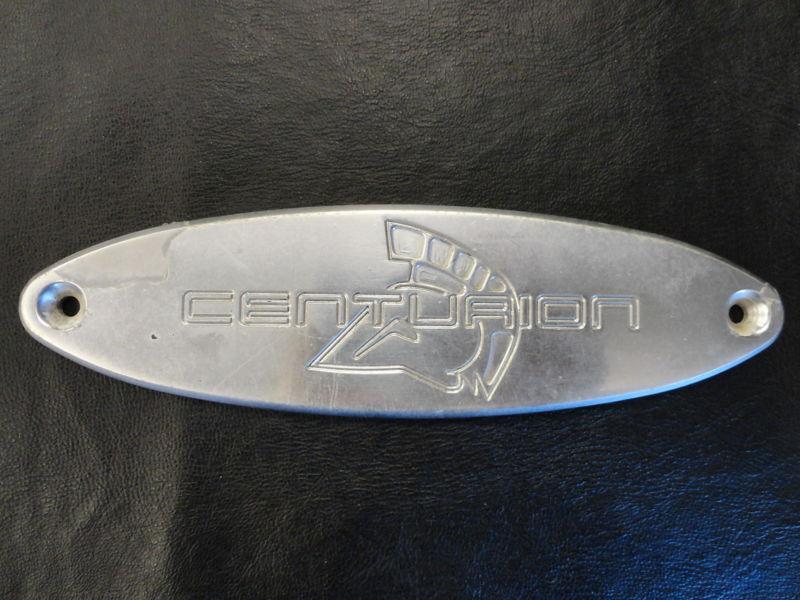 Centurion aluminum plaque 7" x 2" marine boat