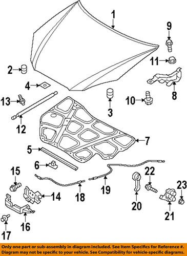 Hyundai oem 791102m000 hood-hinge