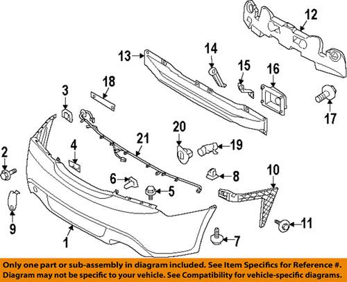 Hyundai oem 1244206207b rear bumper-side bracket screw