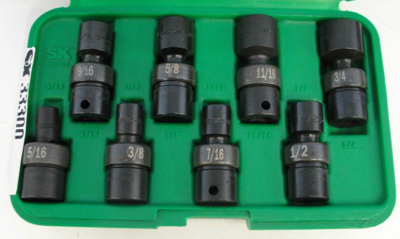 Sk hand tools 33300 8-piece 3/8-inch drive 6 point swivel  impact socket set