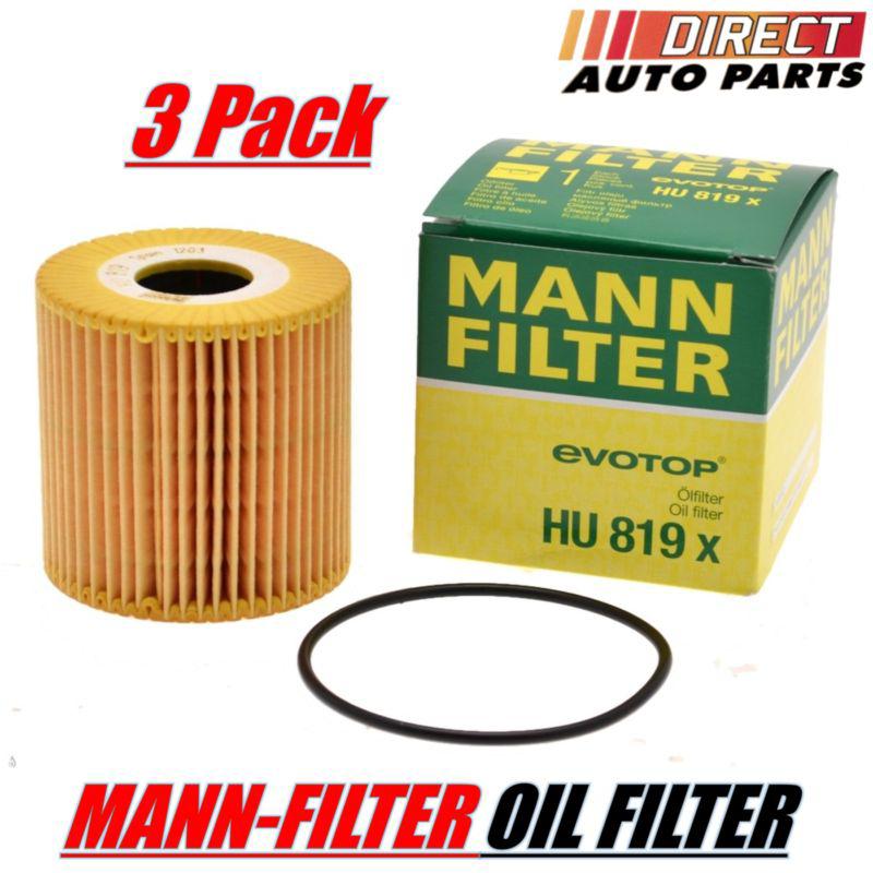 3 pack oem volvo oil filter mann-filter hu819x