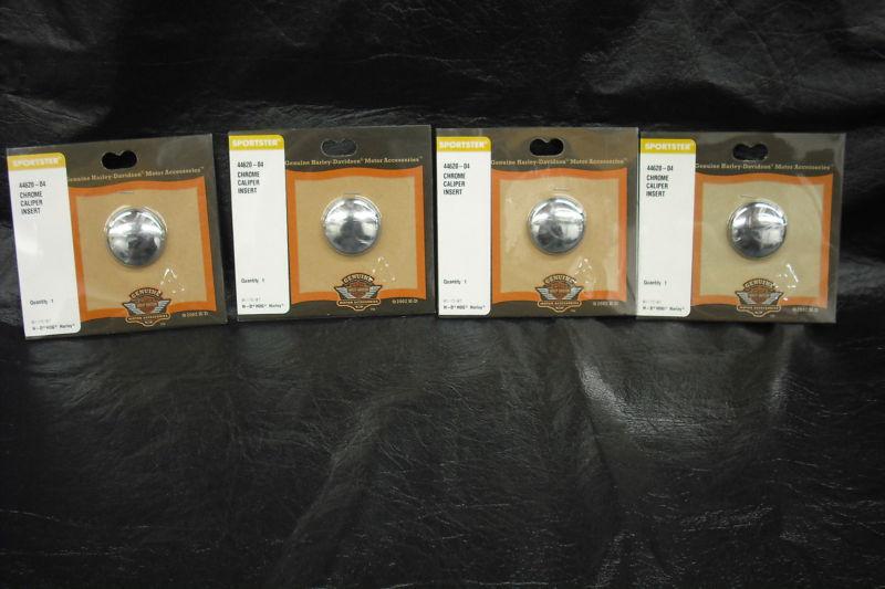 Harley-davidson '04-'13 xl chrome caliper inserts (4), 44620-04, 9-21-13