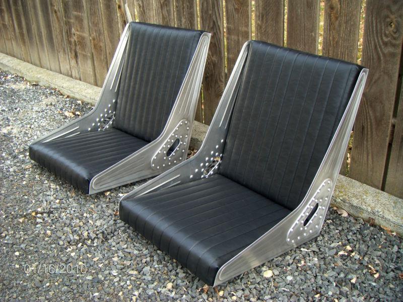 Bomber style seats by rotten leonard's jalopy shop hot rat rod bucket riveted