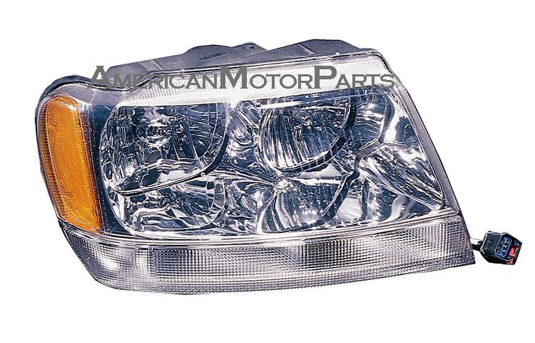 Right passenger side replacement headlight 99-04 jeep grand cherokee - 55155552