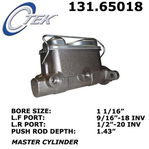 Centric 131.65018 brake master cylinder-c-tek standard brake master cylinder