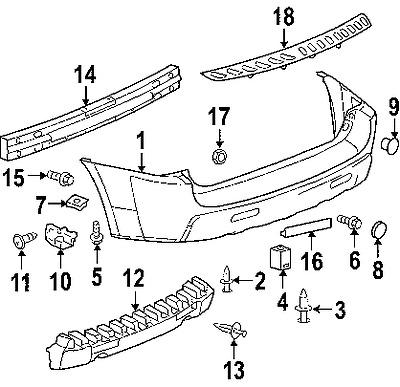 Chevrolet 25805313 genuine oem factory original reflector